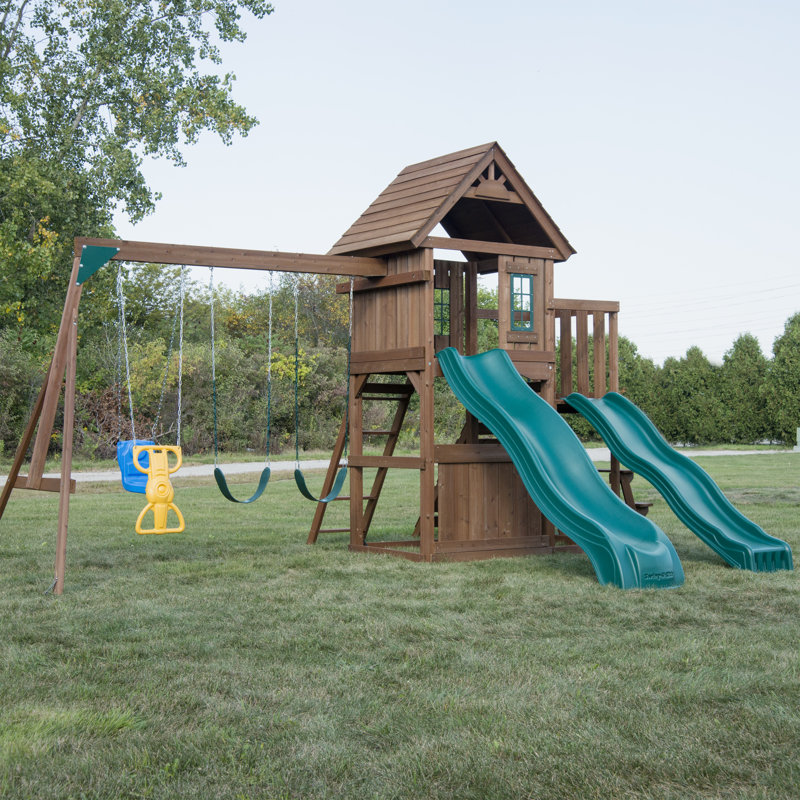SwingnSlide Knightsbridge Deluxe Swing Set & Reviews Wayfair